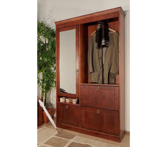 Шкаф Дания для прихожей комбинированный