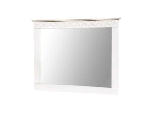 Зеркало навесное в раме 620 Индра белый воск