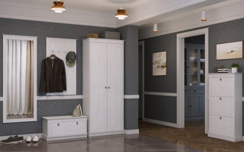 Вешалка навесная Индра белый воск