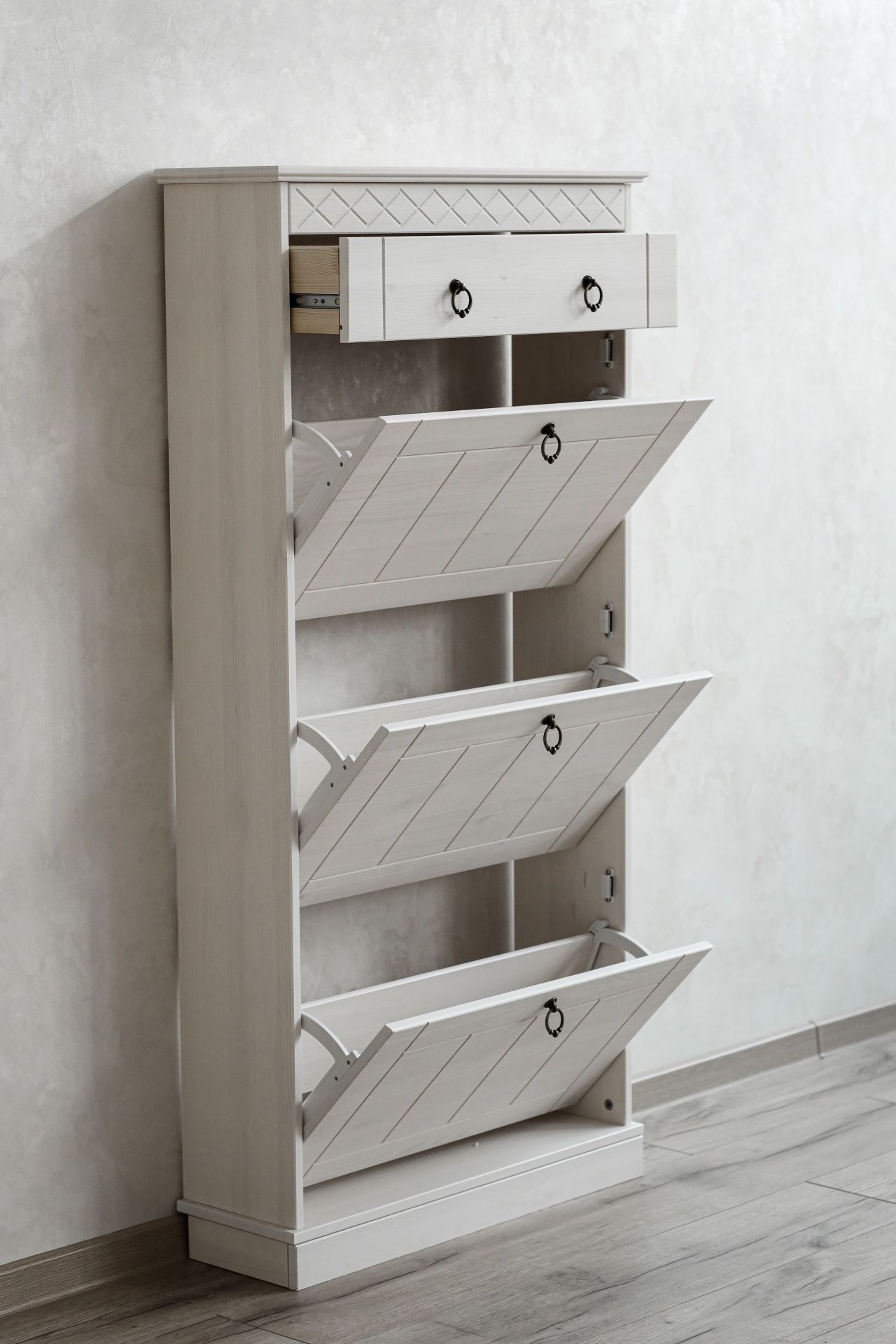 Тумба для обуви 31 Индра белый воск