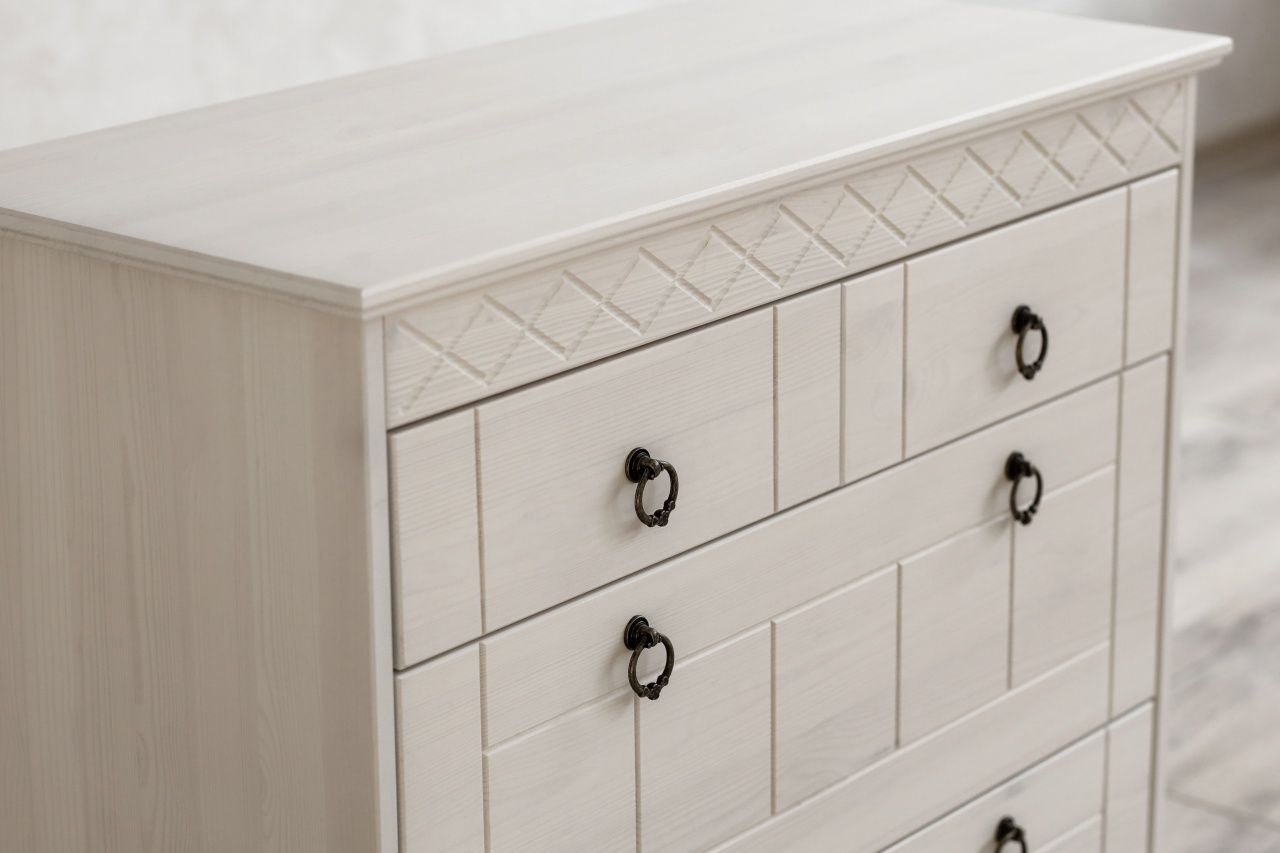 Комод 22 Индра белый воск