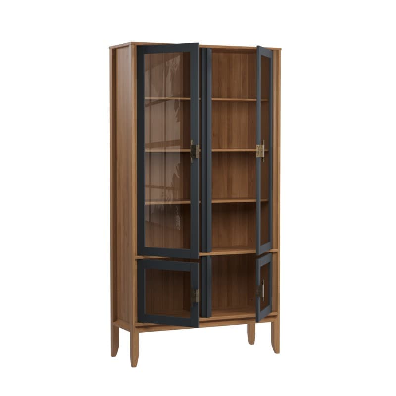 Шкаф для посуды Бридж широкий с 4-мя стеклянными дверями