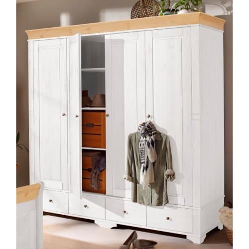 Шкаф 4-х дверный Бейли с глухими дверями 87144