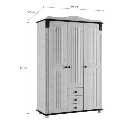 Шкаф 3 дв 3 ящ Adele 7309-5.2