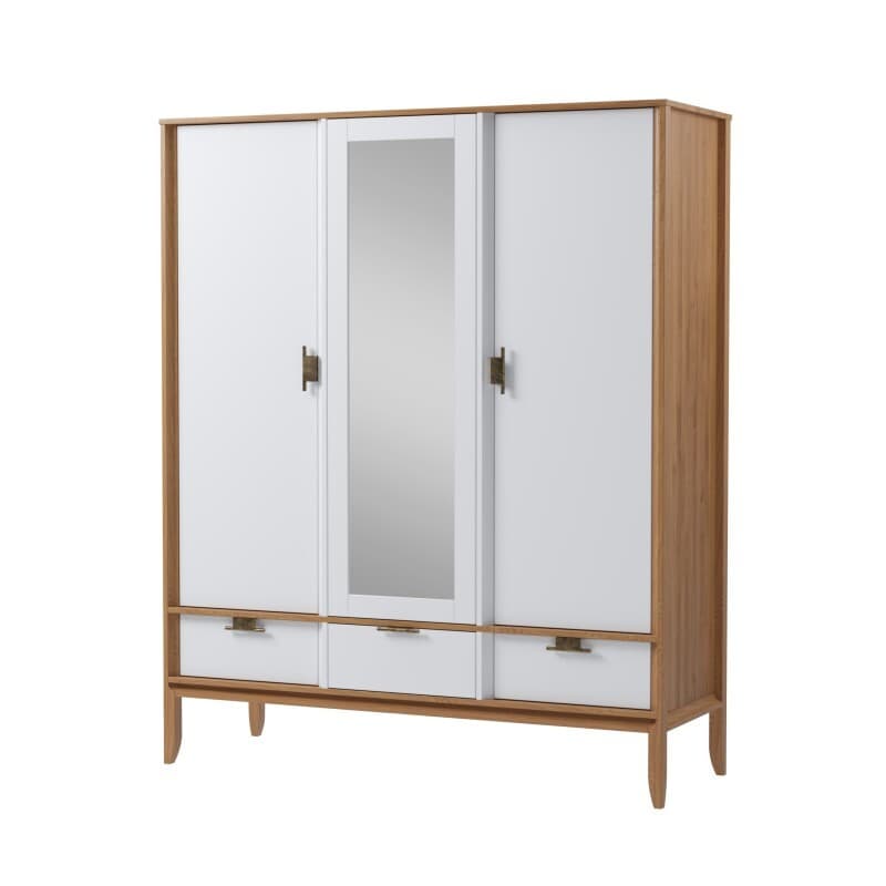 Шкаф 3х дверный с зеркалом Бридж