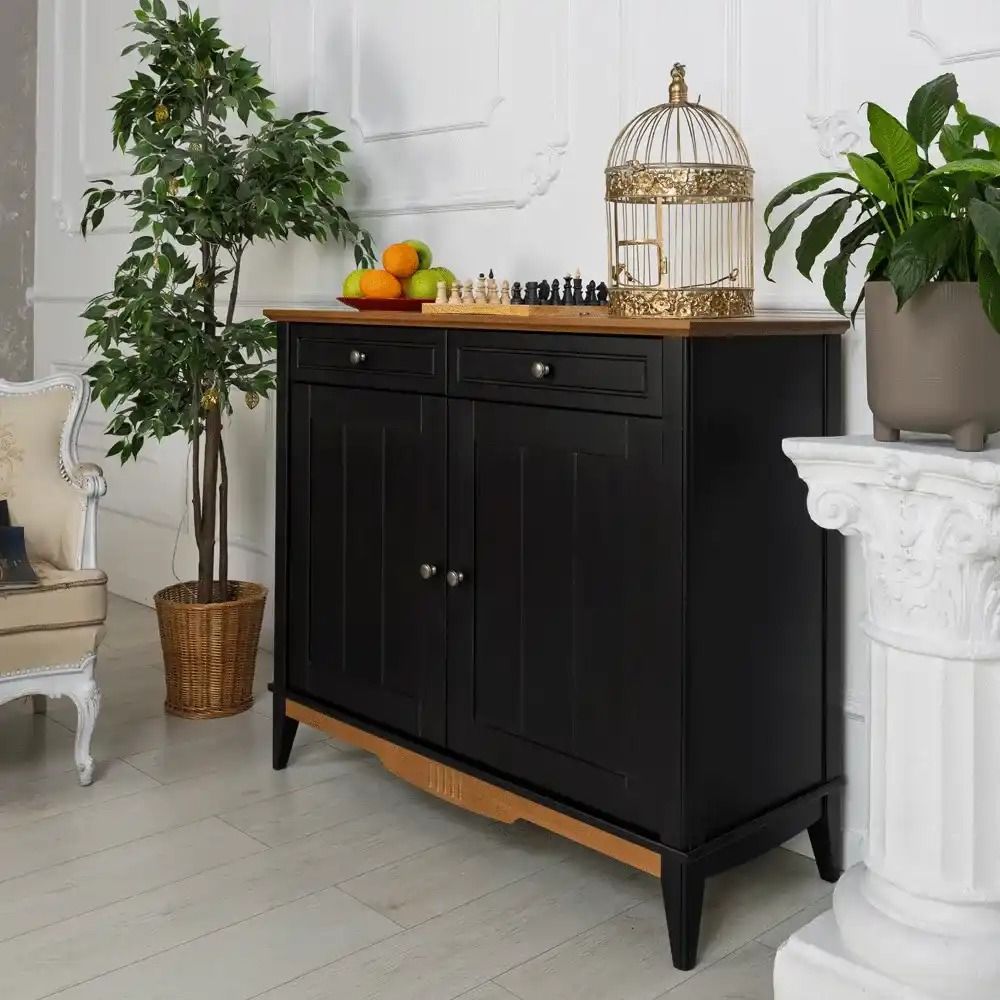 Комод буфета из дерева Пенни 2 двери 2 ящика