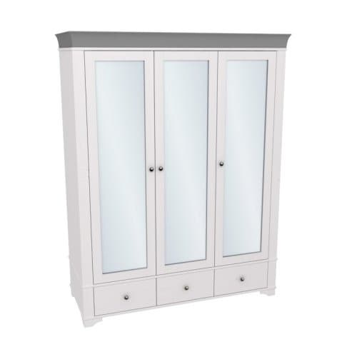 Шкаф 3-х дверный с зеркальными дверями Бейли 87421