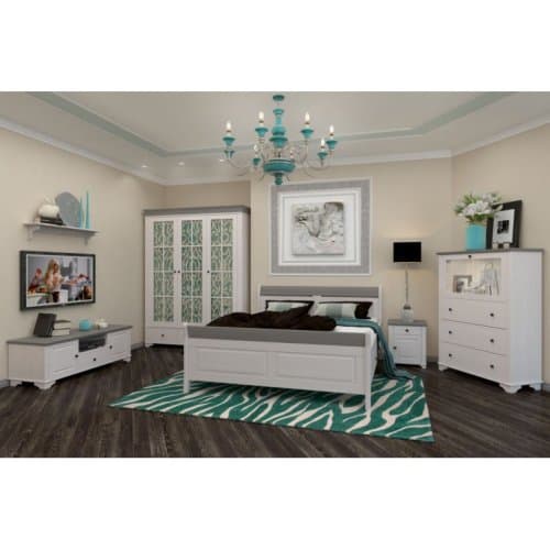 Шкаф 3-х дверный со стеклянными дверями Бейли 87419