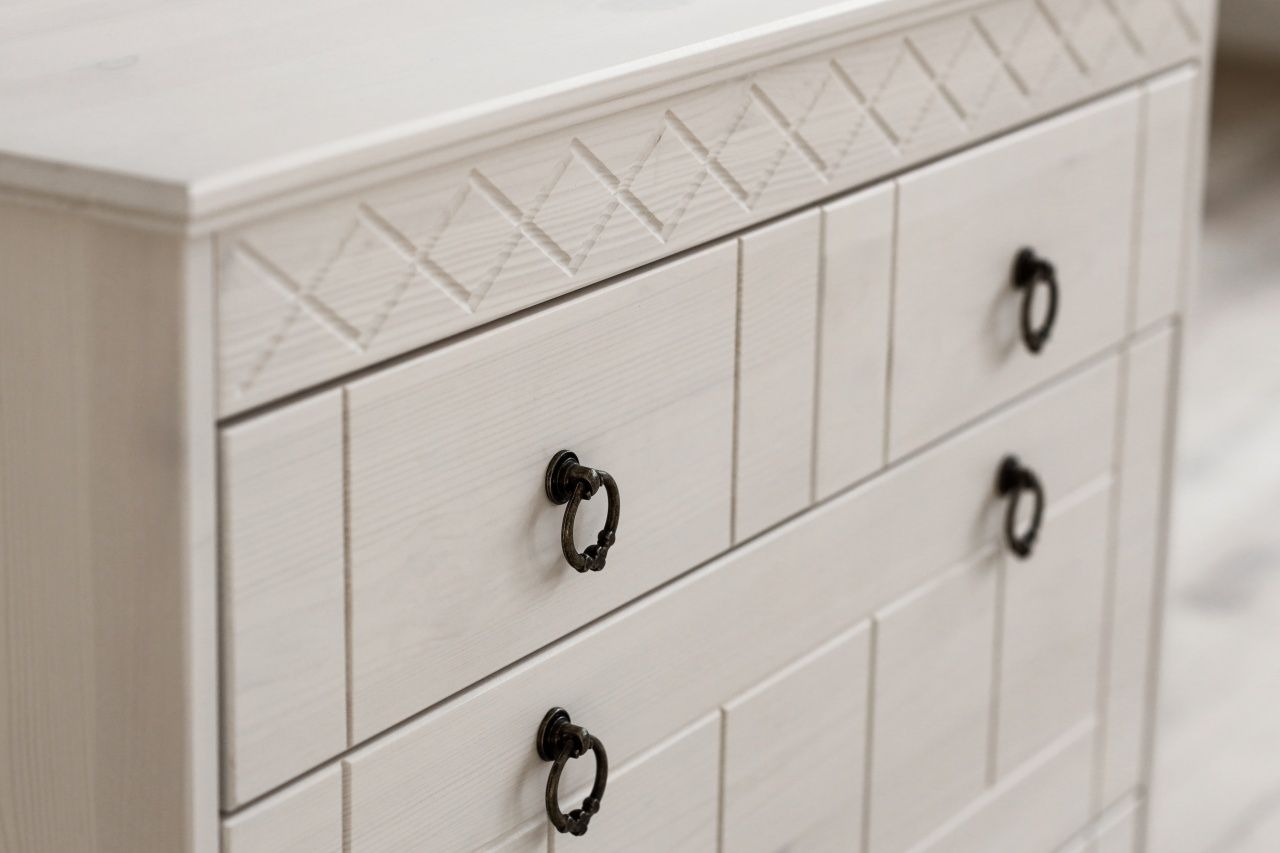 Комод 22 Индра белый воск