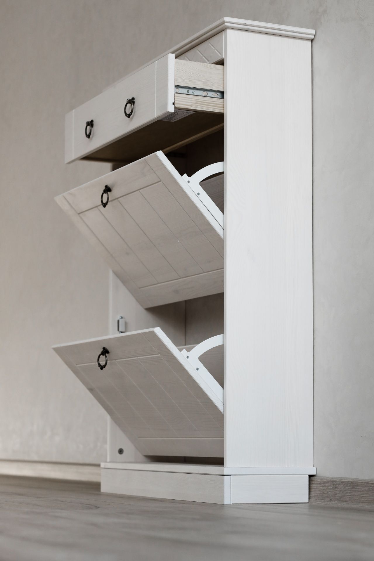 Тумба для обуви 21 Индра белый воск