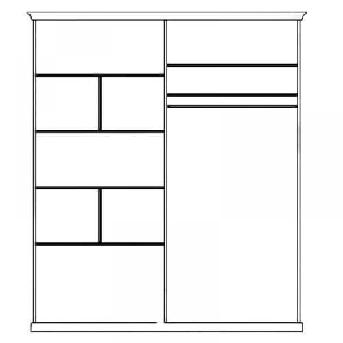 Шкаф для платья и белья Амелия ГМ8076