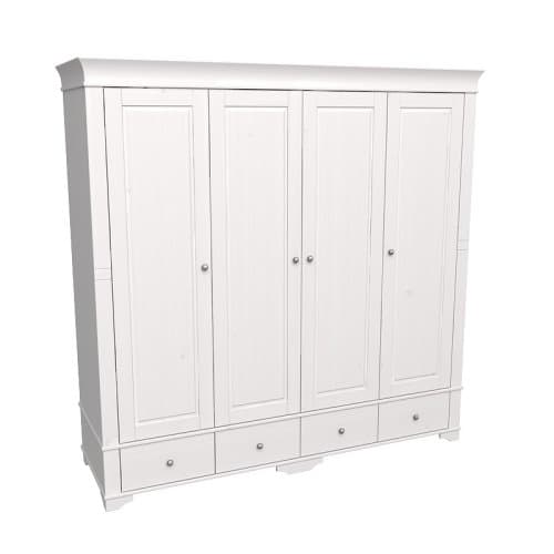 Шкаф 4-х дверный Бейли с глухими дверями 87144