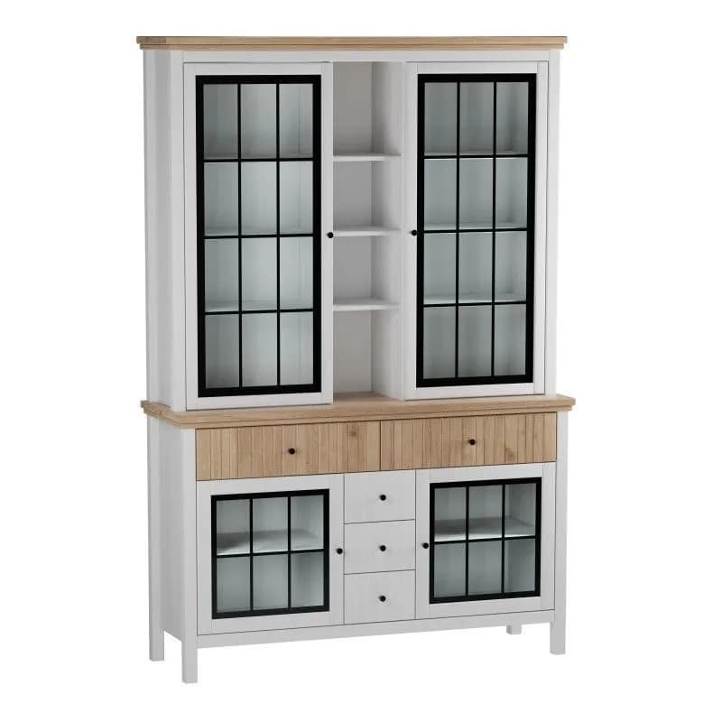 Тумба Сканди 72232СТЧ стеклянные двери