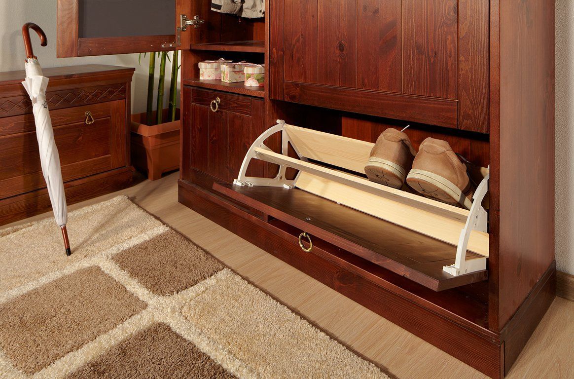 Шкаф Дания для прихожей комбинированный