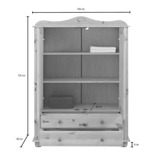 Шкаф 2 дв 2 ящ Adele 7309-4.2