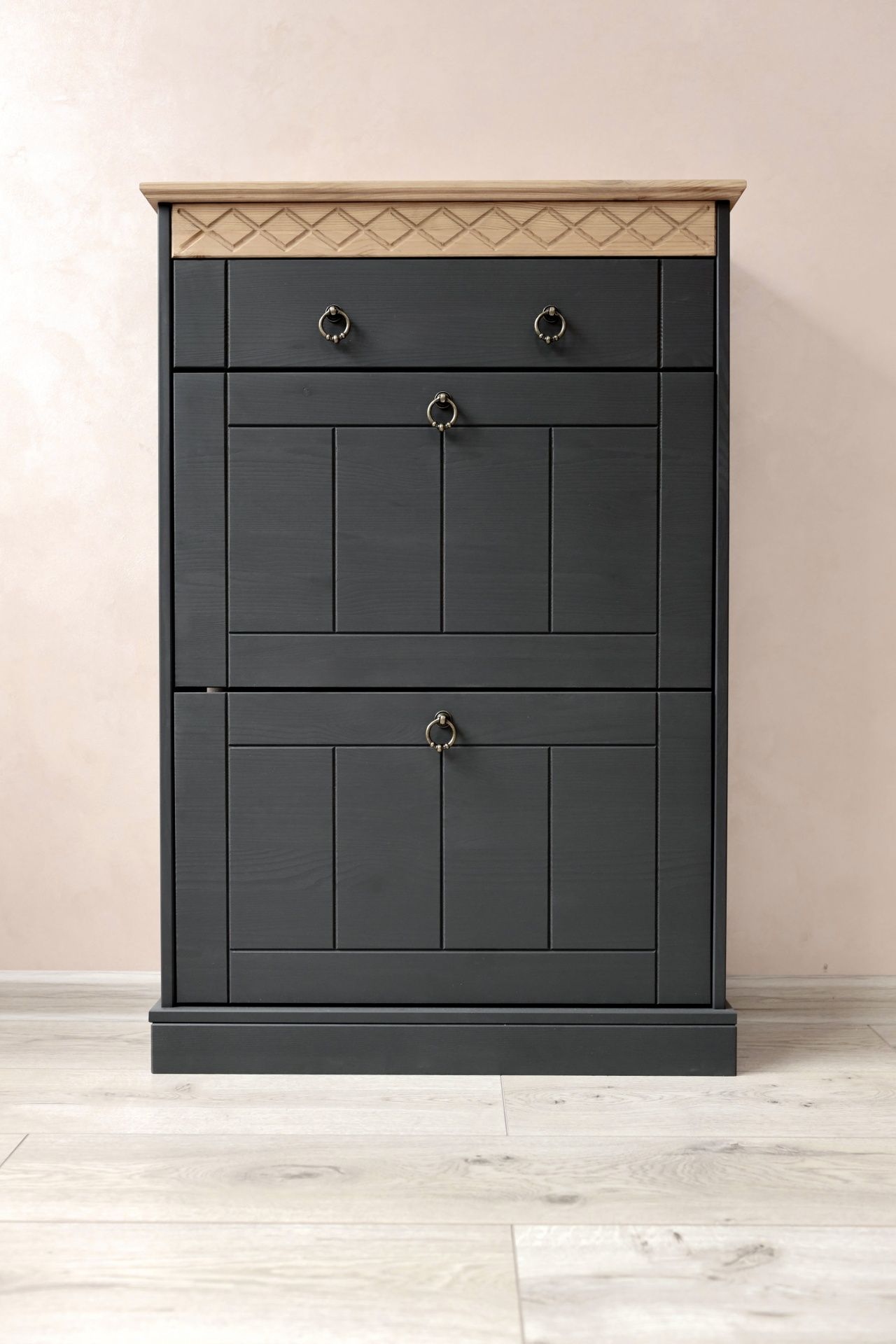 Тумба для обуви 21 Индра Серый/антик