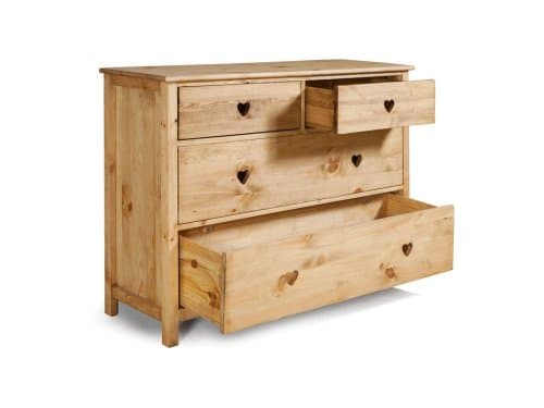 Тумба 2+2 ящика с сердечками ИВ-295.8