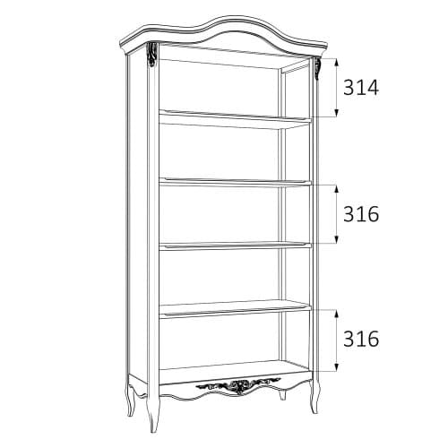 Книжный шкаф Nocturne R137-K03-A