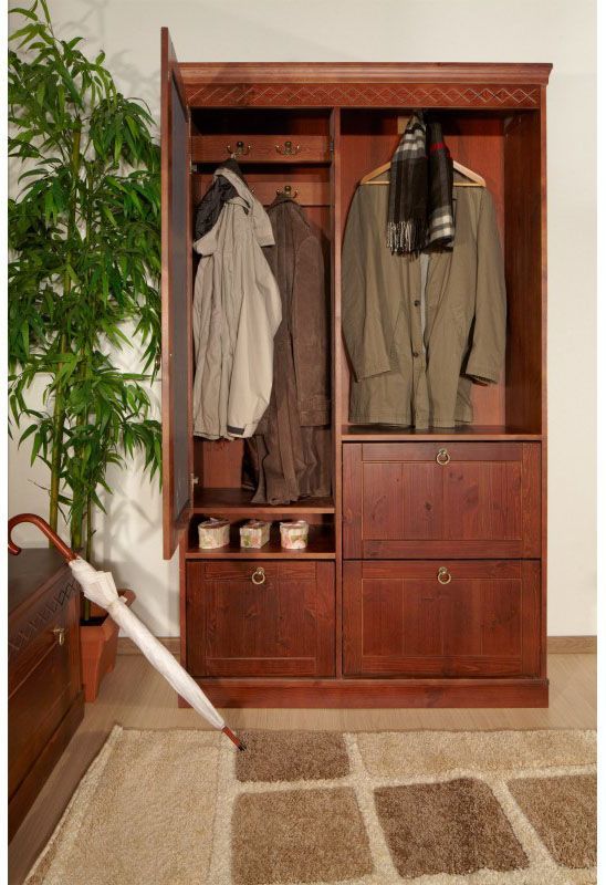 Шкаф Дания для прихожей комбинированный