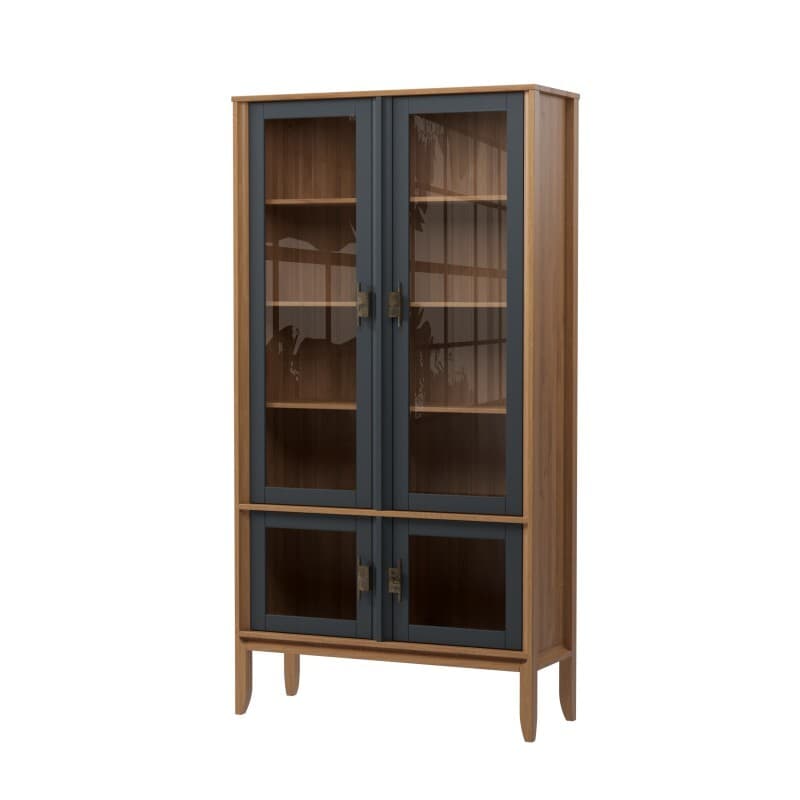 Шкаф для посуды Бридж широкий с 4-мя стеклянными дверями