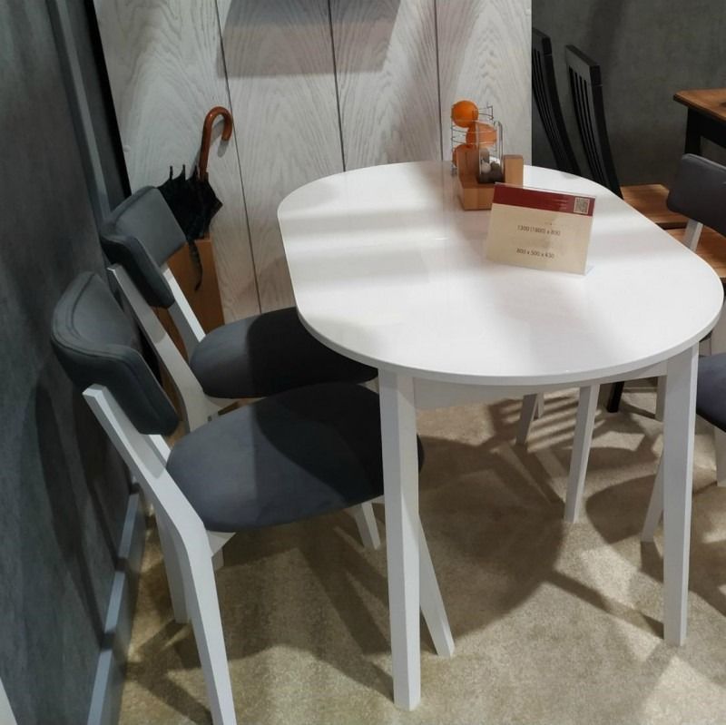 Стол Глэсси 1Р раздвижной столешница ЛДСП 16мм+каленое стекло