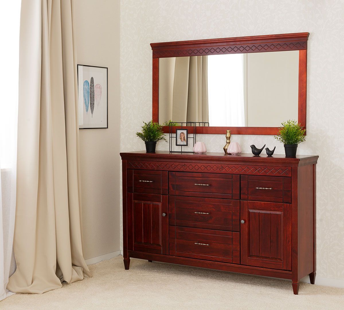 Комод Дания №4 (5 ящиков 2 двери)