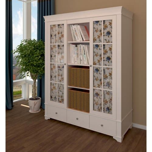 Шкаф с 2-мя стеклянными дверями и полками Бейли 87417