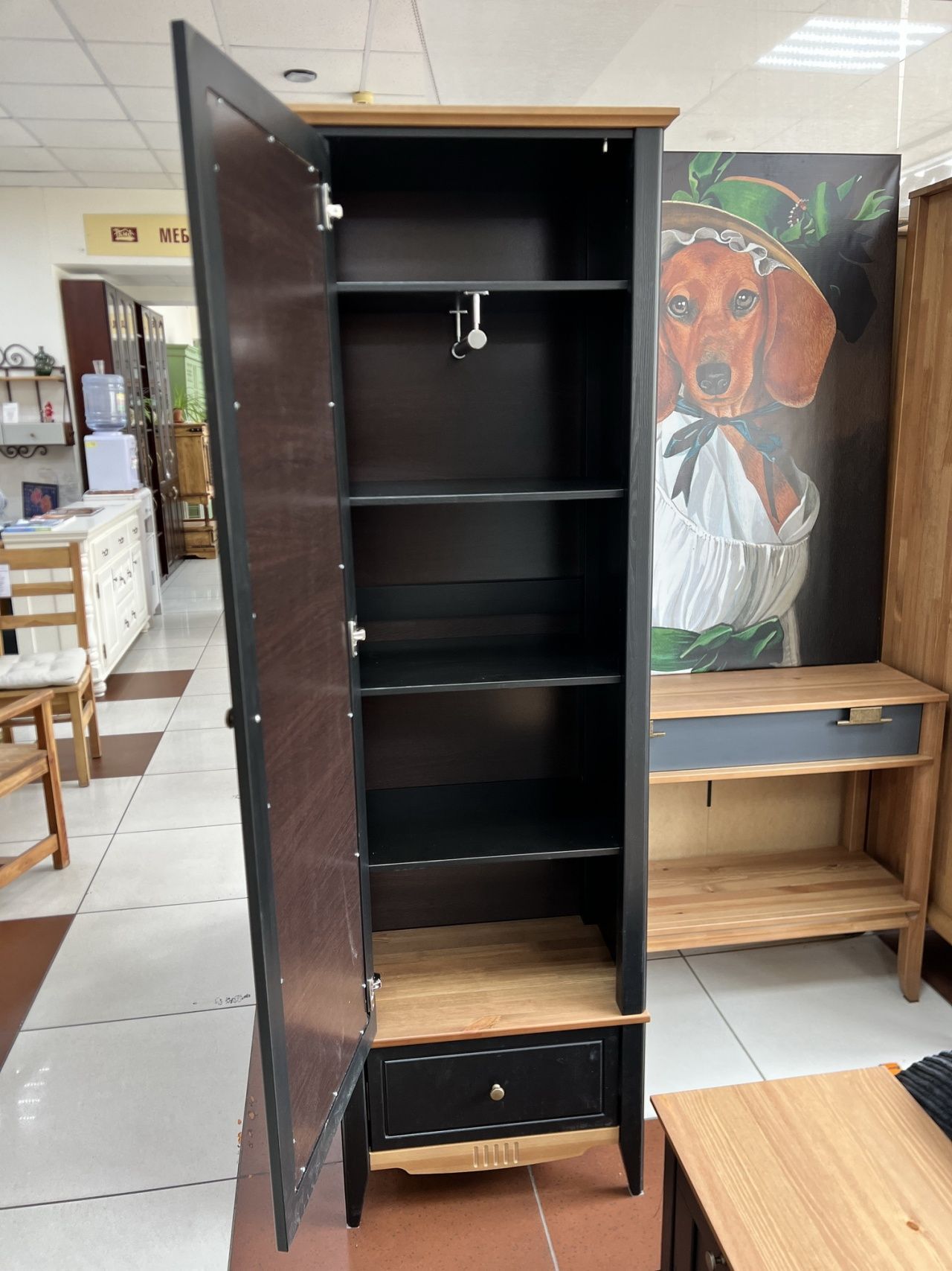 Шкаф для прихожей/белья Пенни с зеркалом