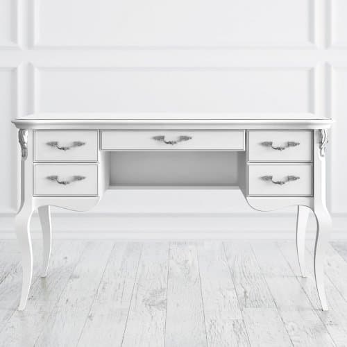 Кабинетный стол пристенный Silvery Rome S111M-K00-S