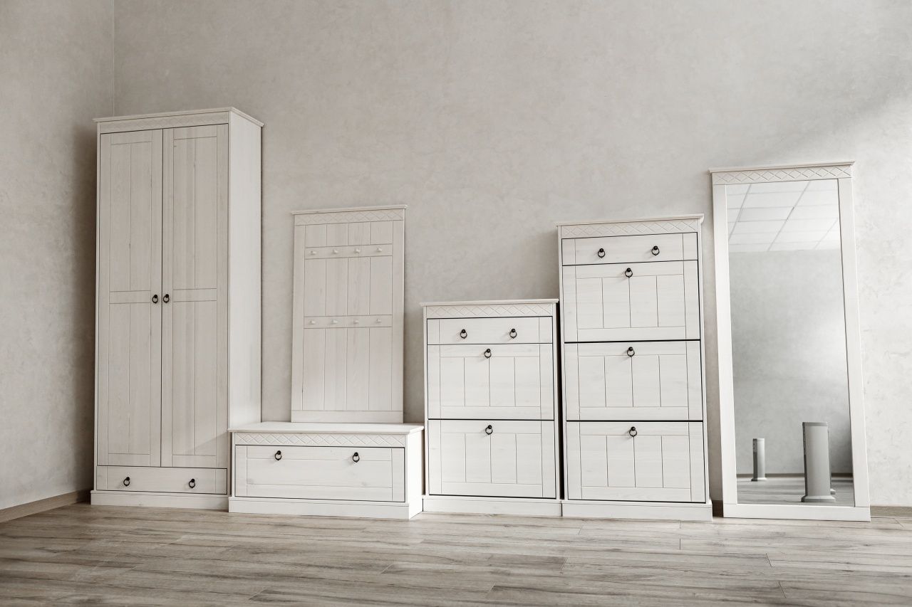 Тумба для обуви 31 Индра белый воск