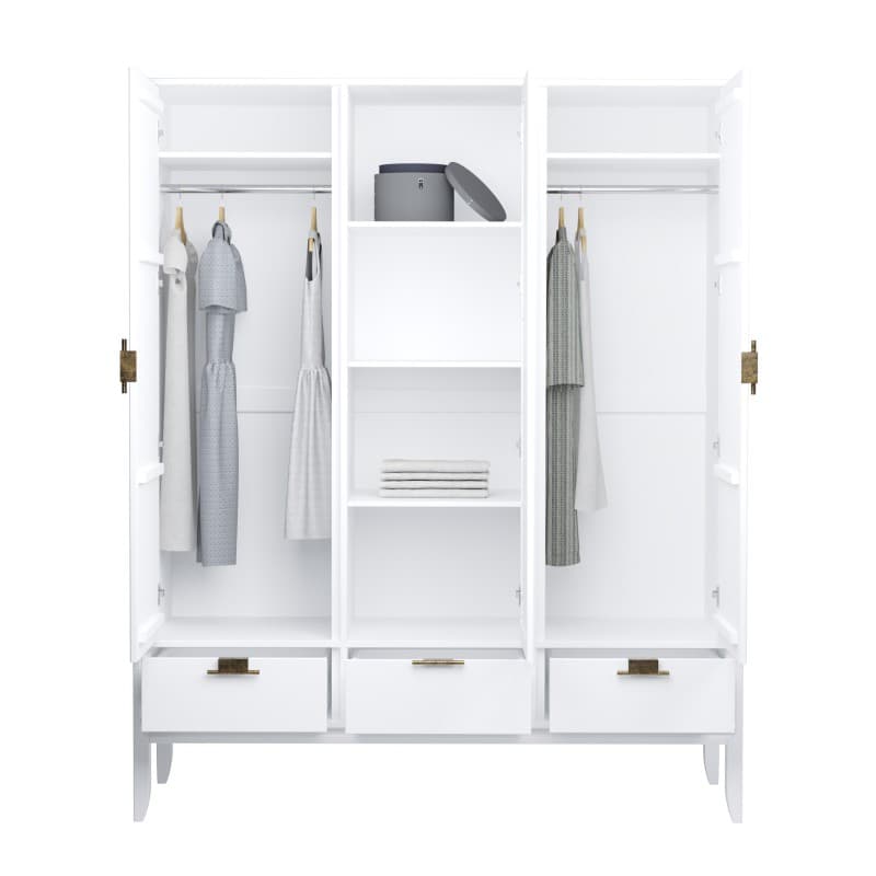 Шкаф 3х дверный с зеркалом Бридж