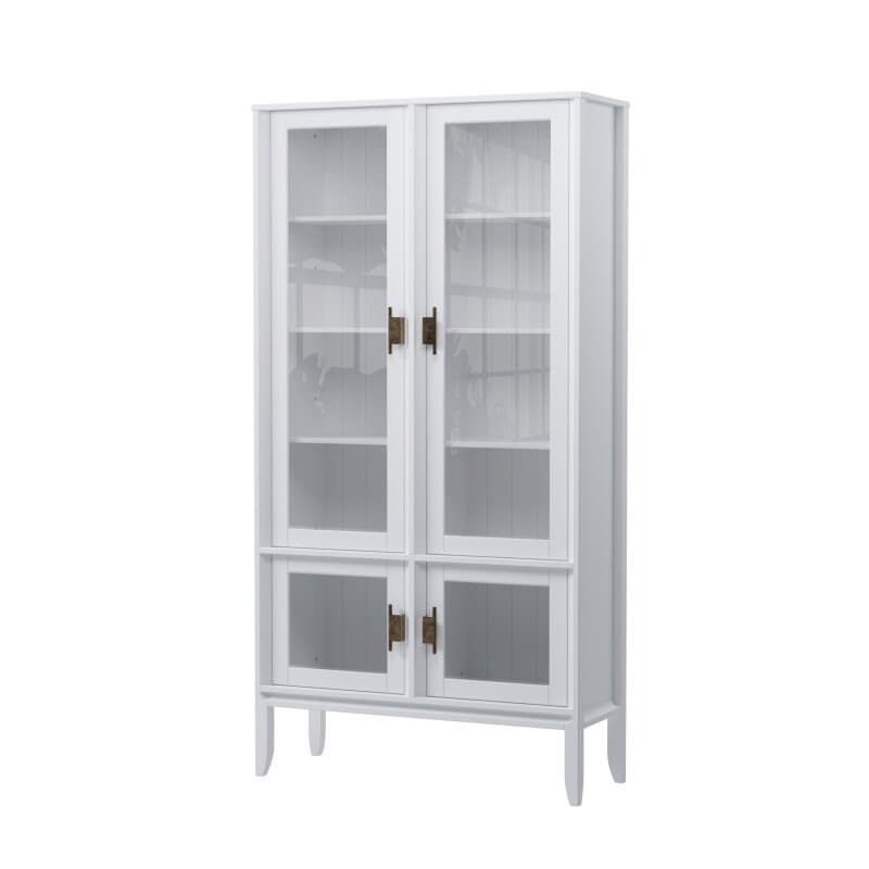 Шкаф для посуды Бридж широкий с 4-мя стеклянными дверями