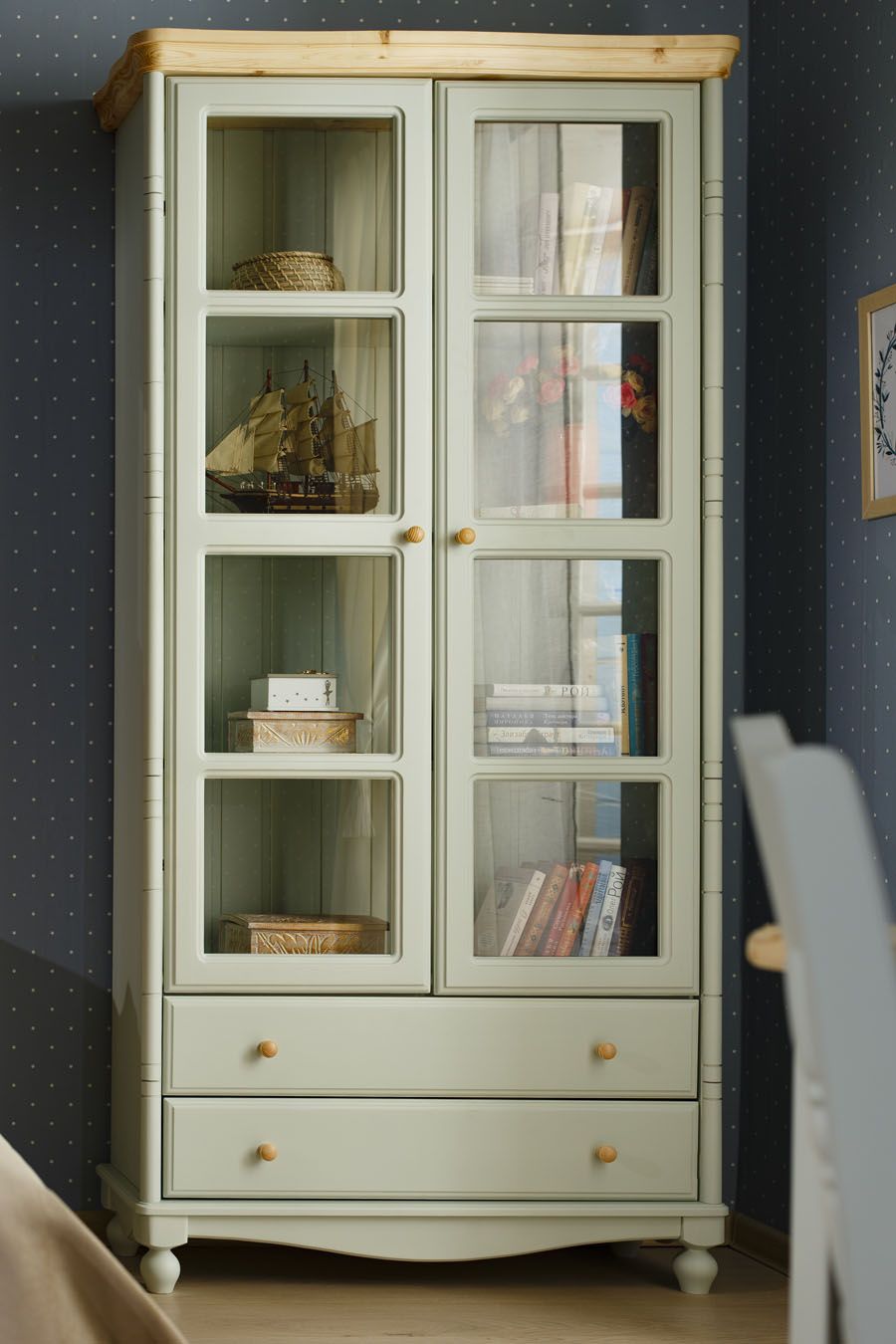 Шкаф книжный Айно №3 (2 ящика 2 двери, широкий)