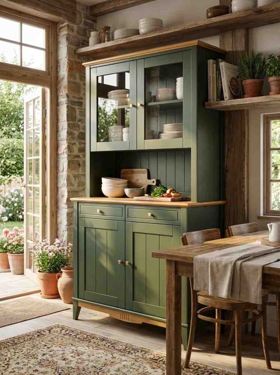 Комод буфета из дерева Пенни 2 двери 2 ящика