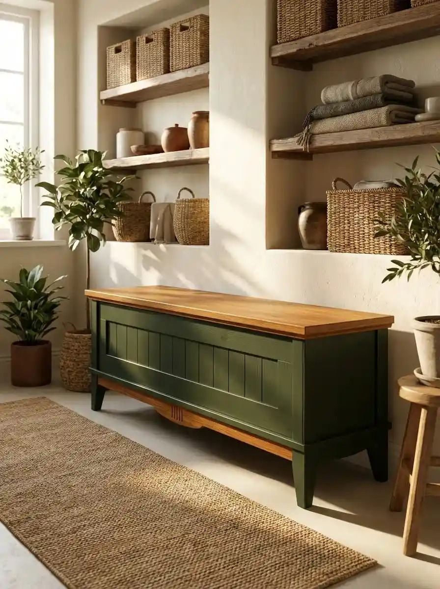 Тумба сундук с откидной крышкой 1360х350х500 Пенни