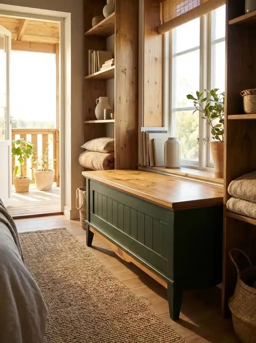 Тумба сундук с откидной крышкой 1360х350х500 Пенни