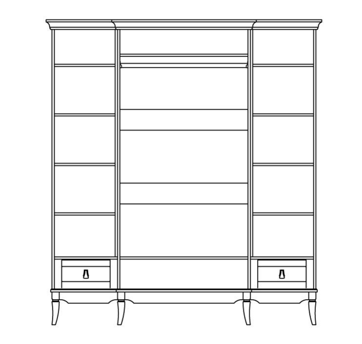 Шкаф четырехдверный Тельма ГМ 6554-10