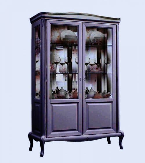 Шкаф с витриной Мокко ММ-306-02