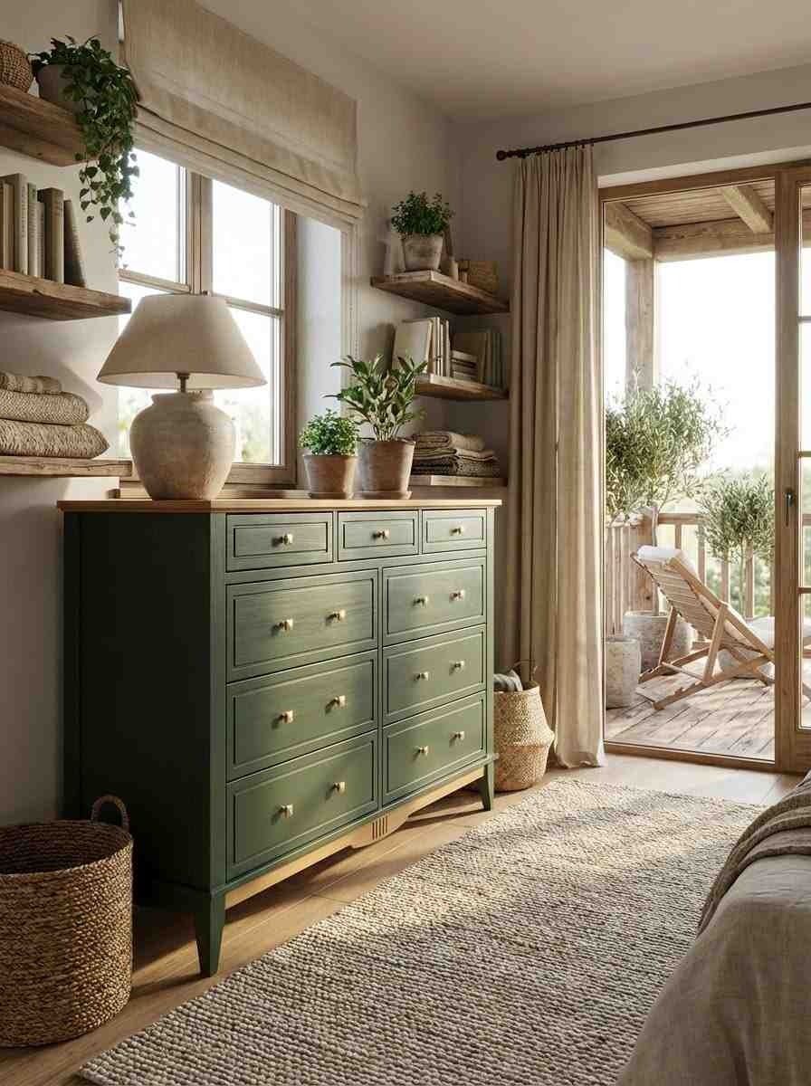 Комод с 9 ящиками деревянный 036 Пенни