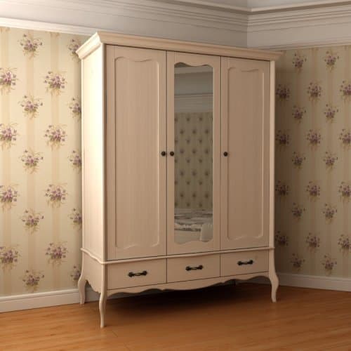 Шкаф 3-х дверный с зеркалом Лебо 55703