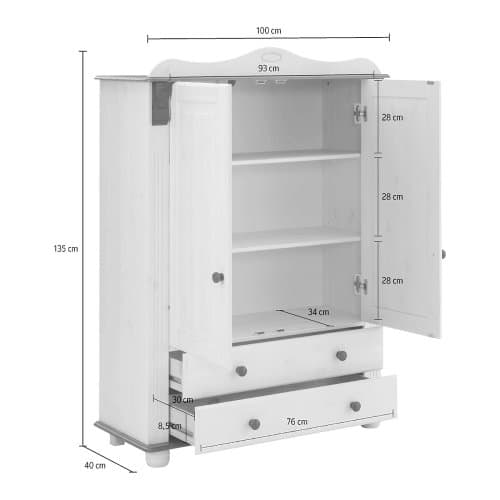 Шкаф 2 дв 2 ящ Adele 7309-4.2