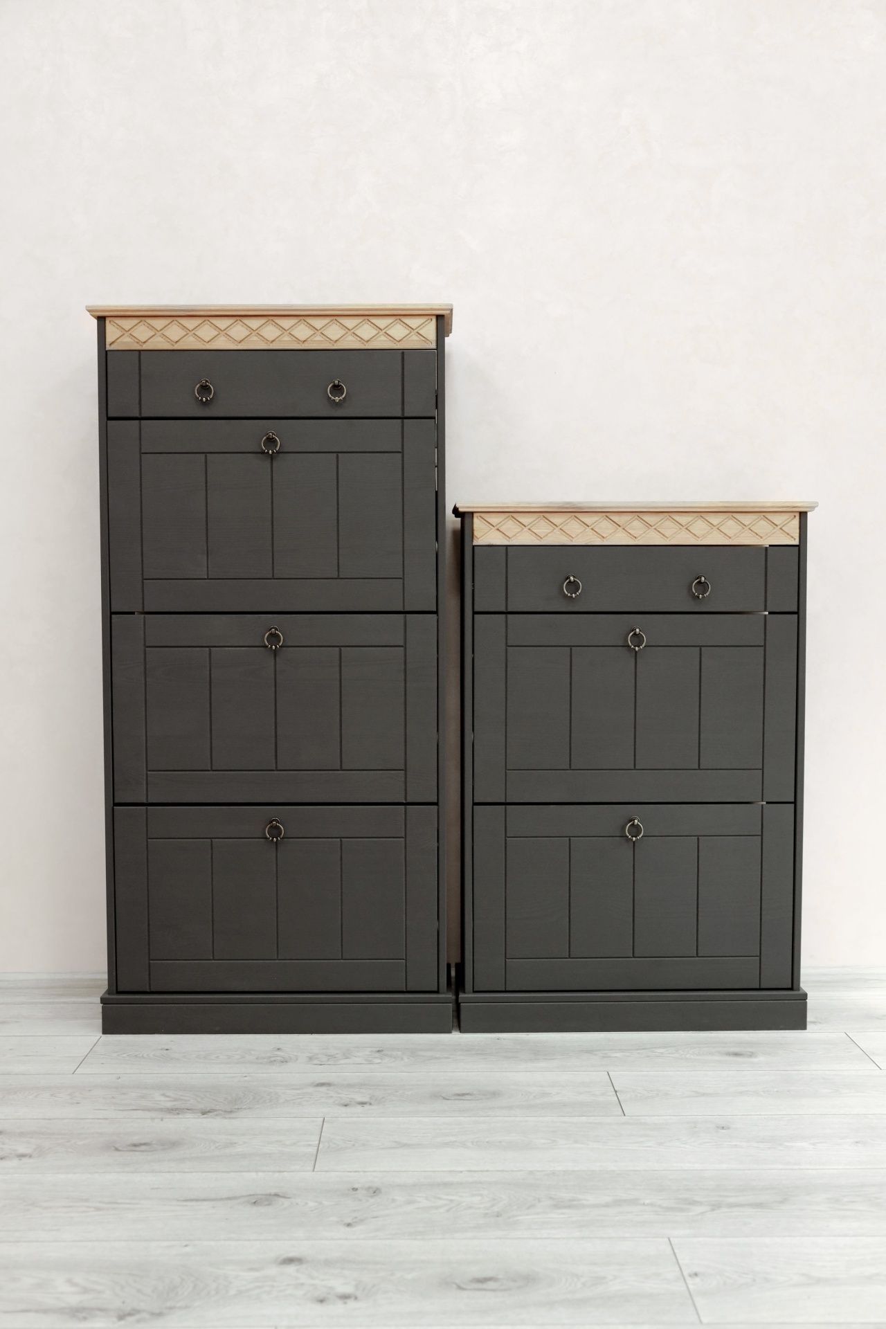 Тумба для обуви 31 Индра Серый/антик