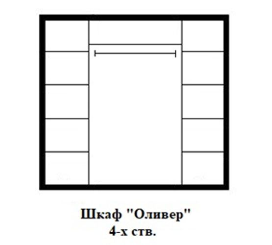 Шкаф Оливер 4-х створчатый