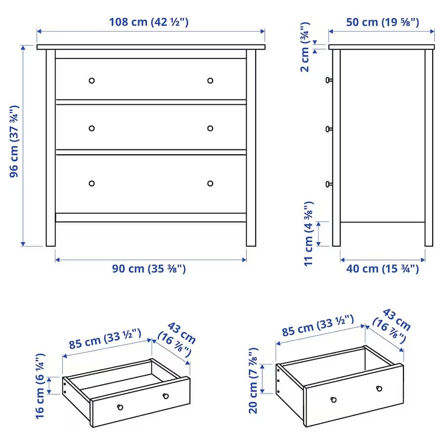 Комод Кантри (Hemnes) 03 018008