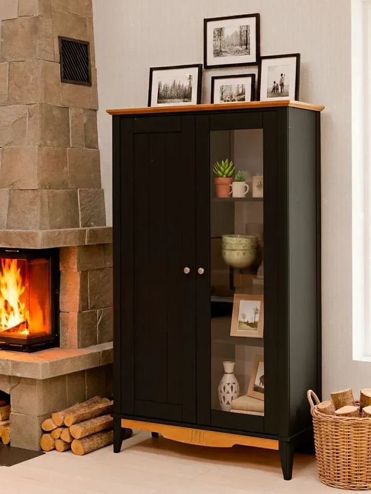 Шкаф для посуды массив сосны 2 двери 11 Пенни