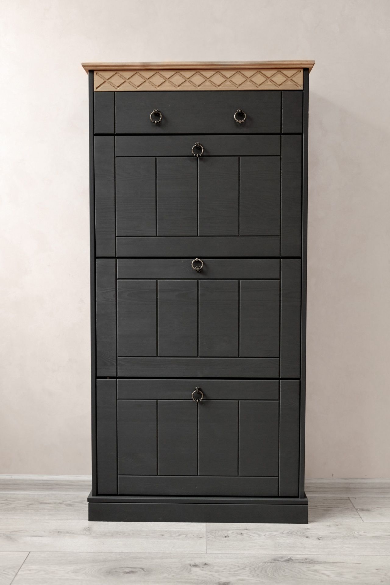 Тумба для обуви 31 Индра Серый/антик