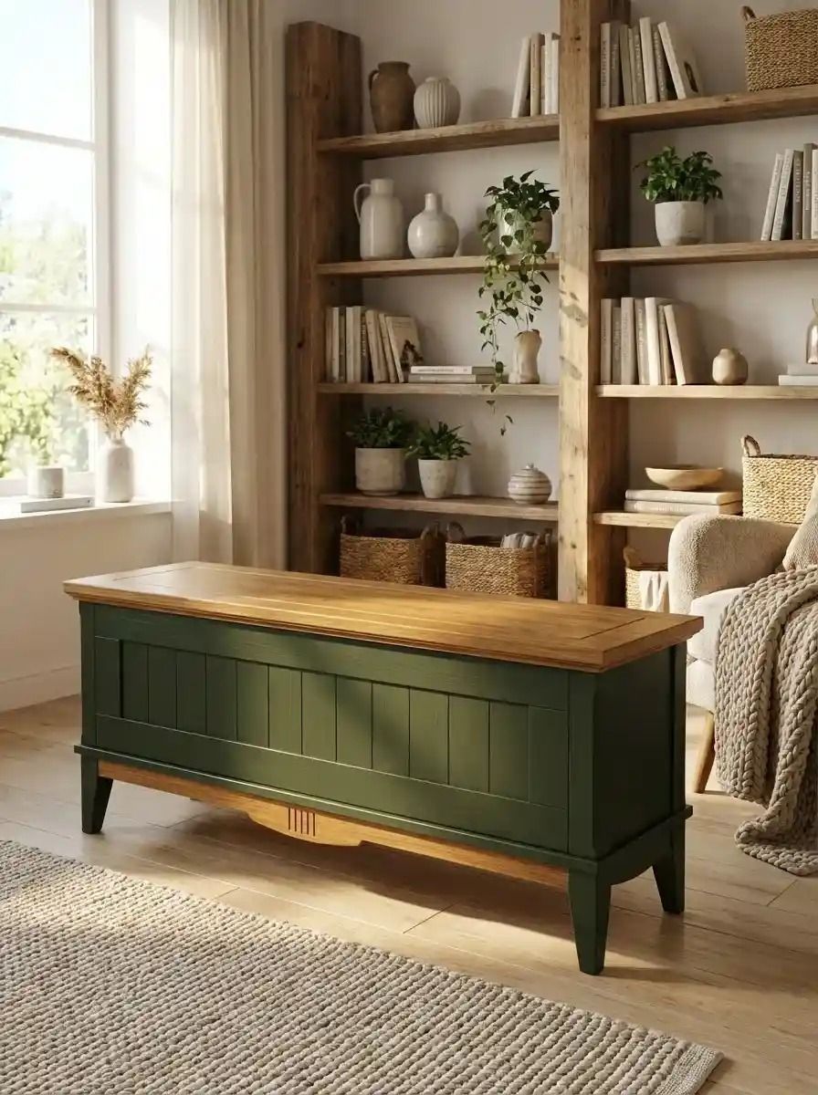 Тумба сундук с откидной крышкой 1360х350х500 Пенни