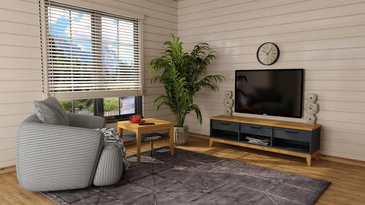 Тумба ТВ с полками 03 Гранада