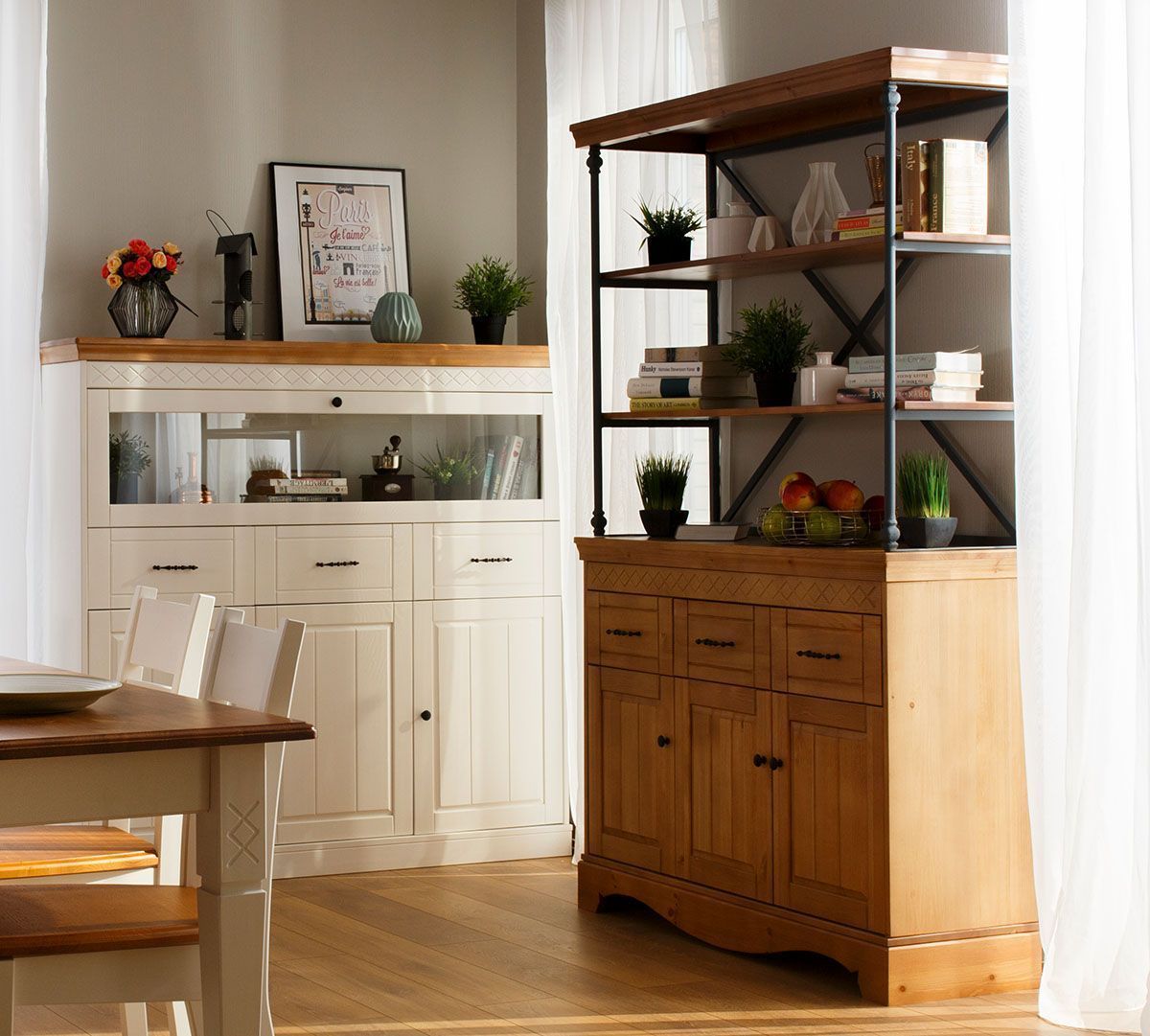 Комод Дания №8+Стеллаж Дания металл №4