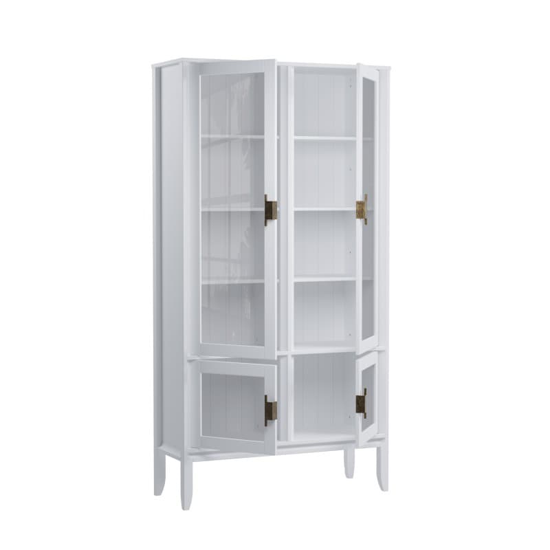 Шкаф для посуды Бридж широкий с 4-мя стеклянными дверями